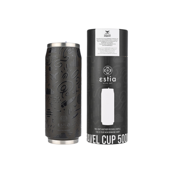 ΘΕΡΜΟΣ TRAVEL CUP SAVE THE AEGEAN 500 ml NOIR ECHO ΘΕΡΜΟΣ TRAVEL CUP SAVE THE AEGEAN 500 ml NOIR ECHO