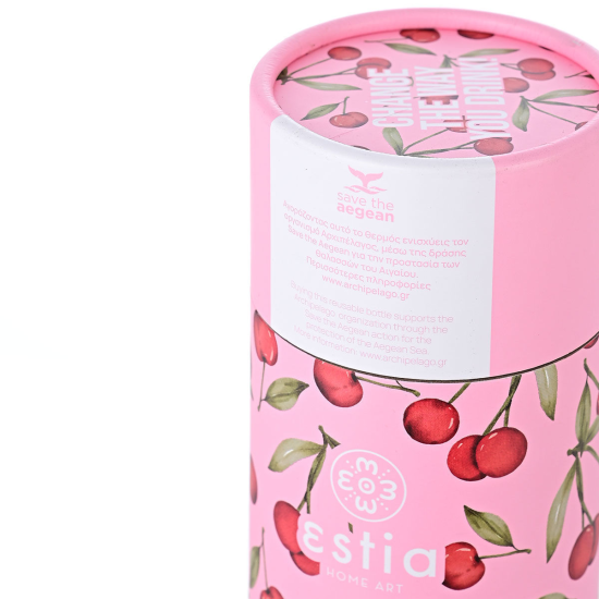 ΘΕΡΜΟΣ TRAVEL FLASK SAVE THE AEGEAN 500ml CHERRY ROSE ΘΕΡΜΟΣ TRAVEL FLASK SAVE THE AEGEAN 500ml CHERRY ROSE