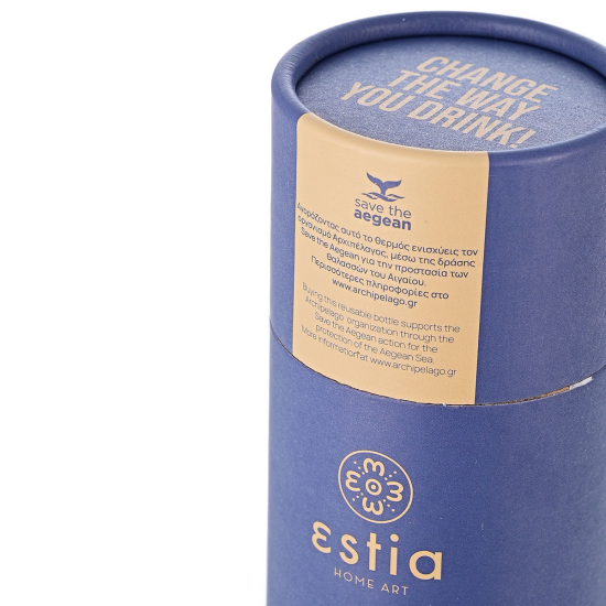 ΘΕΡΜΟΣ TRAVEL FLASK SAVE THE AEGEAN 500ml DENIM BLUE