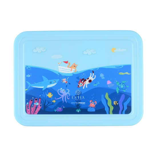 ΠΑΙΔΙΚΟ ΦΑΓΗΤΟΔΟΧΕΙΟ SAVE THE AEGEAN 1330ml ΜΕ 5 ΘΗΚΕΣ OCEAN PLAY