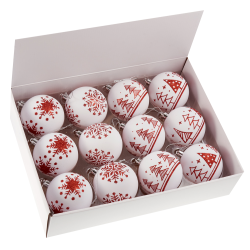 ΠΛΑΣΤΙΚΗ ΜΠΑΛΑ  ΝΤΕΚΟΡ 8ΕΚ ΛΕΥΚΗ ΜΕ  ΚΟΚΚΙΝΗ ΝΙΦΑΔΑ (ΤΙΜΗ ΤΕΜΑΧΙΟΥ)