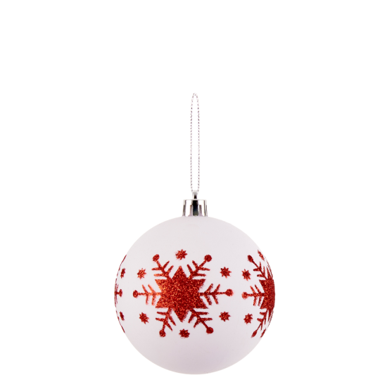 ΠΛΑΣΤΙΚΗ ΜΠΑΛΑ  ΝΤΕΚΟΡ 8ΕΚ ΛΕΥΚΗ ΜΕ  ΚΟΚΚΙΝΗ ΝΙΦΑΔΑ (ΤΙΜΗ ΤΕΜΑΧΙΟΥ)