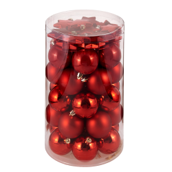 ΠΛΑΣΤΙΚΕΣ ΜΠΑΛΕΣ ΜΕ ΑΣΤΕΡΙΑ ΣΕΤ 50 ΤΕΜ ΚΟΚΚΙΝΟ 60ΜΜ