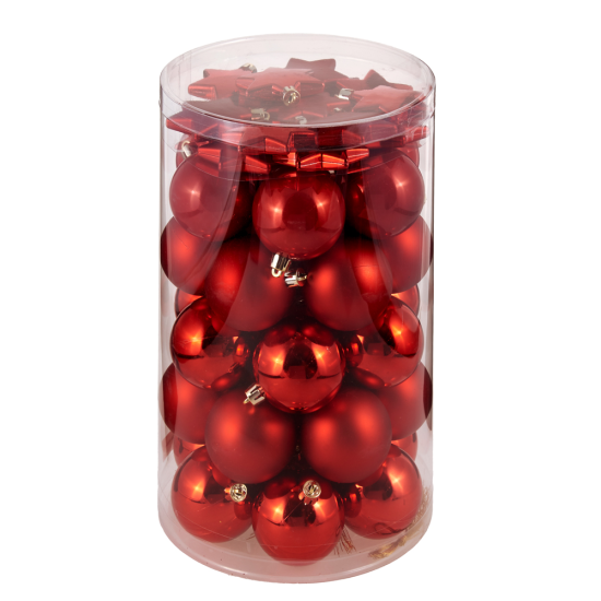 ΠΛΑΣΤΙΚΕΣ ΜΠΑΛΕΣ ΜΕ ΑΣΤΕΡΙΑ ΣΕΤ 50 ΤΕΜ ΚΟΚΚΙΝΟ 60ΜΜ