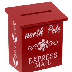 ΞΥΛΙΝΟ POST BOX  ΚΟΚΚΙΝΟ 14,5Χ9Χ16,5CM