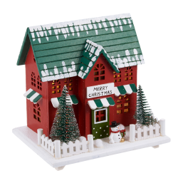 ΞΥΛΙΝΟ ΣΠΙΤΑΚΙ ΚΟΚΚΙΝΟ 16.5X12X16ΕΚ