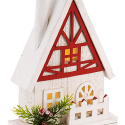 ΞΥΛΙΝΟ ΣΠΙΤΑΚΙ  ΜΕ ΦΩΣ 2ΧΡ ΑΣΣ. 30CM 5LED