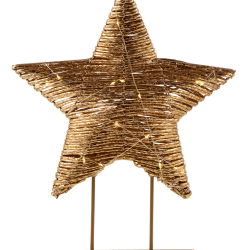 ΧΡΥΣΟ ΑΣΤΕΡΙ ΜΕ ΒΑΣΗ 30Χ37 CM ΜΕ 30LED