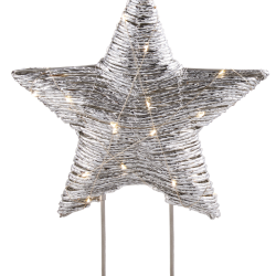 ΑΣΗΜΙ ΑΣΤΕΡΙ ΜΕ ΒΑΣΗ 30Χ37CM ΜΕ 30LED