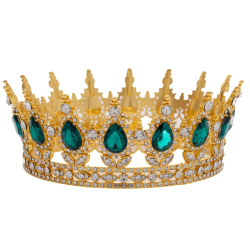 ΔΙ ΧΡΥΣΗ ΜΕΤΑΛΛΙΚΗ ΚΟΡΩΝΑ ΜΕ ΠΡΑΣΙΝΕΣ ΠΕΤΡΕΣ Φ12Χ5,5ΕΚ