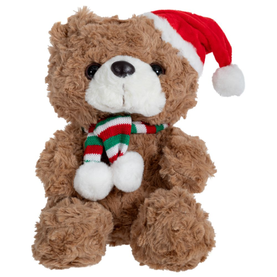 ΧΡ ΚΑΦΕ ΛΟΥΤΡΙΝΟ ΑΡΚΟΥΔΑΚΙ ΜΕ ΚΟΚΚΙΝΟ ΣΚΟΥΦΟ & ΚΑΣΚΩΛ 16X16X22EK