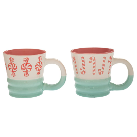 ΧΡ ΔΙΧΡΩΜΗ ΚΕΡΑΜΙΚΗ ΚΟΥΠΑ ΜΕ ΧΡΙΣΤΟΥΓΕΝΝΙΑΤΙΚΕΣ ΦΙΓΟΥΡΕΣ 2ΣΧ ΣΕ ΚΟΥΤΙ 250ML