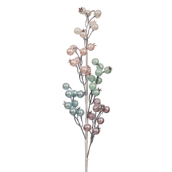 ΧΡ ΛΕΥΚΟ ΚΛΑΔΙ ΜΕ ΠΟΛΥΧΡΩΜΑ ΓΥΑΛΙΣΤΕΡΑ BERRIES ΣΕ ΠΑΛ ΑΠΟΧΡΩΣΕΙΣ 61ΕΚ