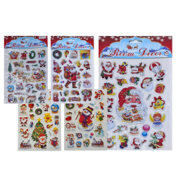 Αυτοκόλλητα 3D Χριστουγέννων Καρτέλα Μεσαία 25x15cm
