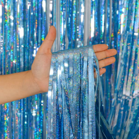 ΚΟΥΡΤΙΝΑ ΓΑΛΑΖΙΑ ΣΕ ΜΕΤΑΛΛΙΖΕ ΙΡΙΔΑ. ΔΙΑΣΤΑΣΕΩΝ 200x100εκ