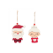 Χριστουγεννιάτικο Ξύλινο Στολίδι ''Mr & Mrs Santa'' 10εκ. (TIMH TEMAXIOY)