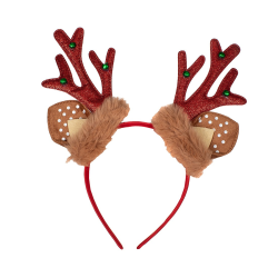 Χριστουγεννιάτικη Στέκα Τάρανδος με Κουδουνάκια σε 3 χρώματα 24εκ.