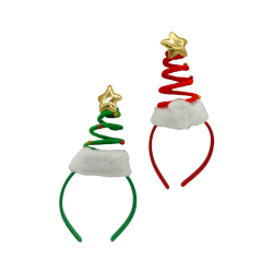 Στέκα Χριστουγεννιάτικο Δέντρο Σπιράλ με Κουδουνάκια σε 2 χρώματα 28εκ.