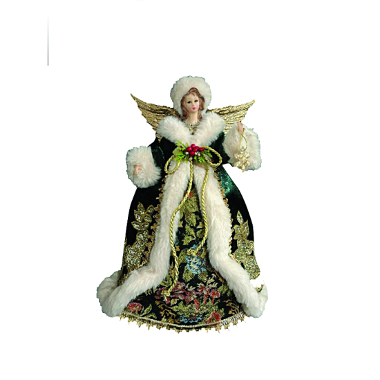 Κορυφή Δέντρου Άγγελος Πράσινος 40cm