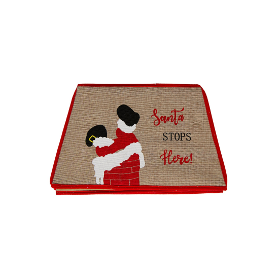 Εξάγωνο Κάλυμμα Βάσης Δέντρου ''Santa Stops Here'' 72x23εκ