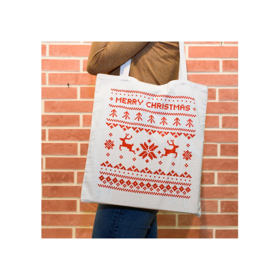 Christmas Shopper Bag - Χριστουγεννιάτικη Τσάντα 3σχ. 36x39εκ.