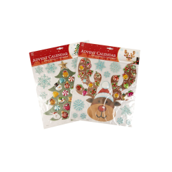 Χριστουγεννιάτικο Αυτοκόλλητο Ημερολόγιο Τοίχου 2σχ. 30.5χ31.5εκ