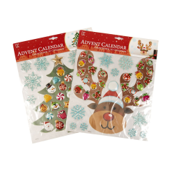 Χριστουγεννιάτικο Αυτοκόλλητο Ημερολόγιο Τοίχου 2σχ. 30.5χ31.5εκ