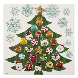 Χριστουγεννιάτικο Αυτοκόλλητο Ημερολόγιο Τοίχου 2σχ. 30.5χ31.5εκ