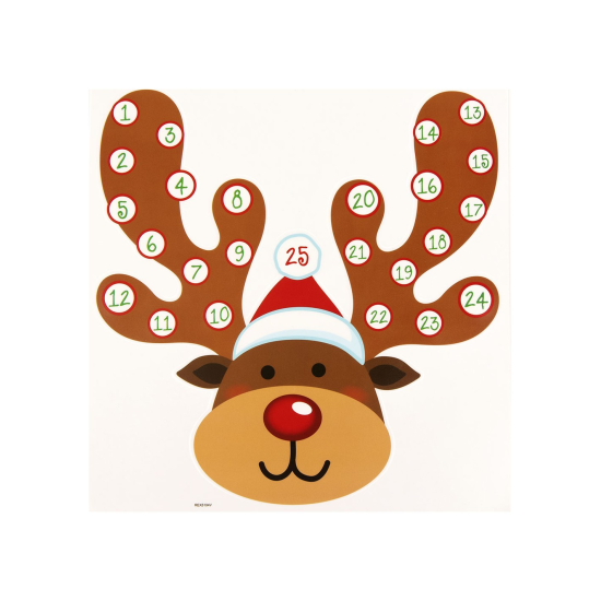 Χριστουγεννιάτικο Αυτοκόλλητο Ημερολόγιο Τοίχου 2σχ. 30.5χ31.5εκ