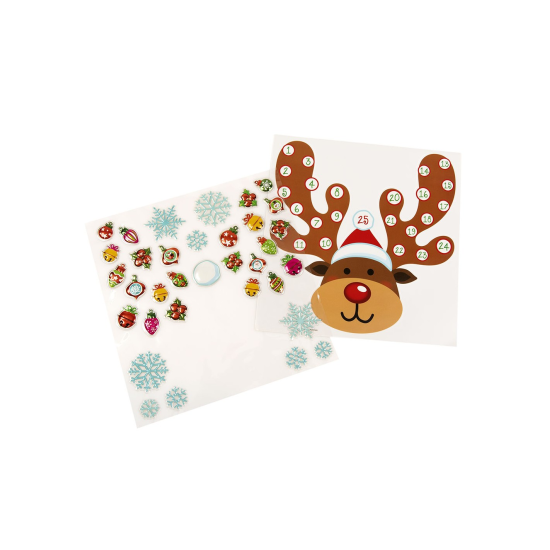 Χριστουγεννιάτικο Αυτοκόλλητο Ημερολόγιο Τοίχου 2σχ. 30.5χ31.5εκ