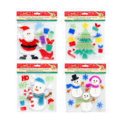 Χριστουγεννιάτικο Αυτοκόλλητο Gel Παραθύρου 4σχ. 19x19εκ.