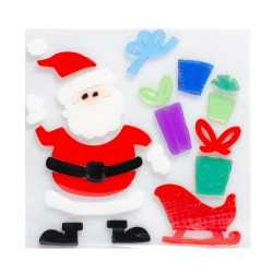 Χριστουγεννιάτικο Αυτοκόλλητο Gel Παραθύρου 4σχ. 19x19εκ.