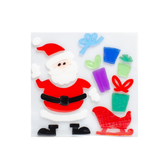 Χριστουγεννιάτικο Αυτοκόλλητο Gel Παραθύρου 4σχ. 19x19εκ.