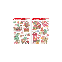 Αυτοκόλλητα Παραθύρου με Γκλίτερ σε 2 σχέδια 40.5x26.5εκ.