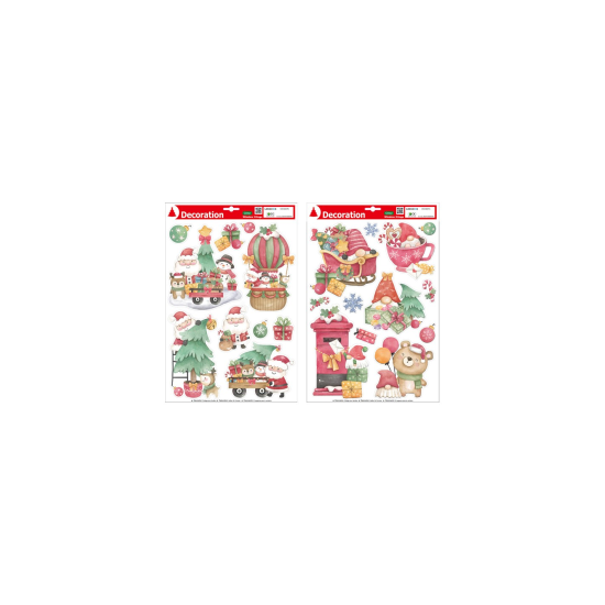 Αυτοκόλλητα Παραθύρου με Γκλίτερ σε 2 σχέδια 40.5x26.5εκ.