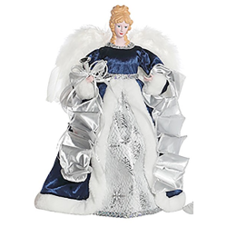 Μπλέ Χριστουγεννιάτικη Κορυφή Δέντρου Άγγελος 30cm