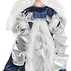 Μπλέ Χριστουγεννιάτικη Κορυφή Δέντρου Άγγελος 30cm