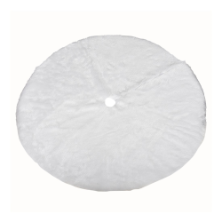 Χριστουγεννιάτικη Γούνινη Ποδιά Δέντρου Λευκή 100εκ.