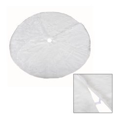 Χριστουγεννιάτικη Γούνινη Ποδιά Δέντρου Λευκή 100εκ.