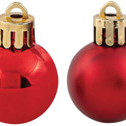 Κόκκινες Πλαστικές Μπάλες , Γυαλιστερές Και Μάτ Σέτ 24 τεμαχίων 3cm