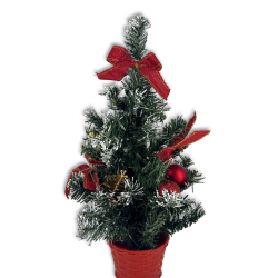 ΧΡΙΣΤΟΥΓΕΝΝΙΑΤΙΚΟ ΔΕΝΤΡΑΚΙ ΜΕ ΚΟΚΚΙΝΑ ΣΤΟΛΙΔΙΑ 30εκ