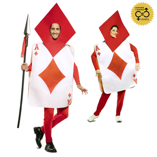 Στολή Μασκότ Ενηλίκων Τραπουλόχαρτο Καρό Large