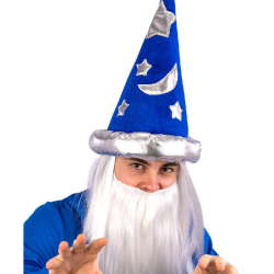 Καπέλο Μάγου Μπλε Με Αστέρια Velvet