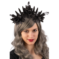 ΑΠΟΚΡΙΑΤΙΚΗ Στέκα Στέμμα Λουλούδια Μαύρη