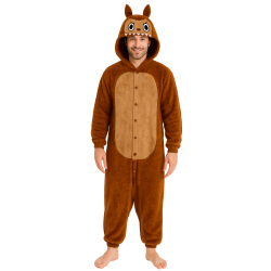 Στολή Μασκότ Ενηλίκων LULU MONSTER ΚΑΦΕ (LARGE)