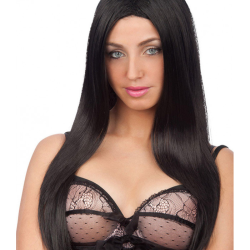 Μαύρη Περούκα Μακριά Με Χωρίστρα