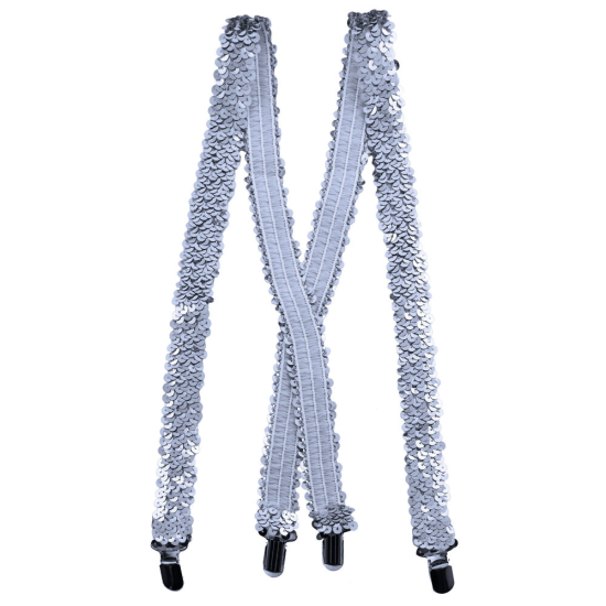 Τιράντες Ασημί Με Πούλιες