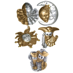 Αποκριάτικα Διακοσμητικά Τοίχου Χρυσό - Ασημί ΑΡΛΕΚΙΝΟΣ