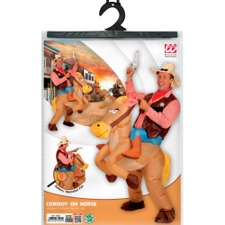 Στολή Μασκότ Ενηλίκων COWBOY ON HORSE (airblown inflatable costume, hat)