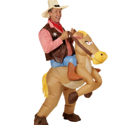 Στολή Μασκότ Ενηλίκων COWBOY ON HORSE (airblown inflatable costume, hat)